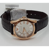 Emporio Armani Classic White Dial Brown Leather Strap Watch For Men - AR9035