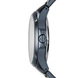 Armani Exchange Hampton Skeleton Grey Dial Blue Steel Strap Watch For Men - AX2401
