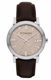 Burberry Heritage Beige Dial Brown Leather Strap Watch for Men - BU1777