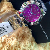 Marc Jacobs Amy Pink Dial Silver Steel Strap Watch for Women - MBM8623