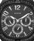 Guess Duke Glitz Crystals Black Dial Black Steel Strap Watch For Men - GW0576G3