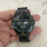 Marc Jacobs Rock Chronograph Black Dial Black Steel Strap Watch for Men - MBM5026