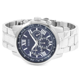 Guess Horizon Chronograph Quartz Blue Dial Silver Steel Strap Watch for Men - W0379G3