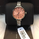 Marc Jacobs Sally Orange Dial Silver Steel Strap Watch for Women - MBM3365