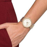 Michael Kors Darci Silver Dial Two Tone Stainless Steel Strap Watch for Women - MK3203