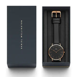 Daniel Wellington Classic Sheffield Black Dial Black Leather Strap Watch For Men - DW00100127