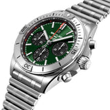 Breitling Chronomat B01 42mm Green Dial Silver Steel Strap Watch for Men - AB01343A1L1A1