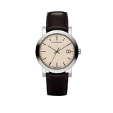 Burberry Heritage Beige Dial Brown Leather Strap Watch for Men - BU1777