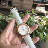 Burberry The City White Dial White Leather Strap Watch for Women - BU9108