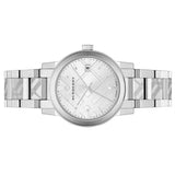 Burberry The City Silver Diamonds Dial Silver Steel Strap Watch for Women - BU9230