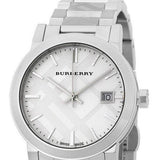 Burberry The City White Dial Silver Steel Strap Watch for Women - BU9144
