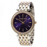 Michael Kors Darci Purple Dial Two Tone Steel Strap Watch for Women - MK3353