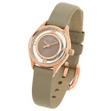 Marc Jacobs Tether Grey Dial Grey Leather Strap Watch for Women - MBM1375