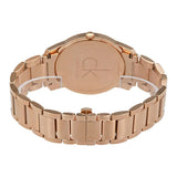 Calvin Klein City White Mother of Pearl Dial Rose Gold Steel Strap Watch for Women - K2G23646