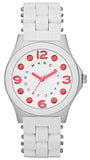 Marc Jacobs Pelly White Dial White Silicone Strap Watch for Women - MBM2588