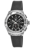 Tag Heuer Aquaracer Chronograph Black Dial Black Rubber Strap Watch for Men - CAY1110.FT6041