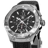 Tag Heuer Aquaracer Chronograph Black Dial Black Rubber Strap Watch for Men - CAY1110.FT6041
