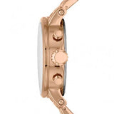 Fossil Boyfriend Chronograph Brown Dial Rose Gold Steel Strap Watch for Women - ES3494