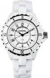 Chanel J12 Ceramic White Dial White Steel Strap Watch for Women - J12 H0968