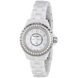 Chanel J12 Diamonds Quartz White Dial White Steel Strap Watch for Women - J12 H2572