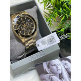 Guess BFF Multifunction Black Dial Gold Steel Strap Watch for Women - W0231L3