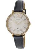 Fossil Jacqueline White Dial Blue Leather Strap Watch for Women - ES4291
