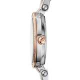 Michael Kors Darci Silver Dial Two Tone Steel Strap Watch for Women - MK3298