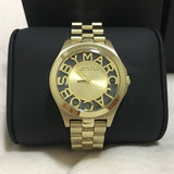Marc Jacobs Henry Gold Dial Gold Steel Strap Watch for Women - MBM3292