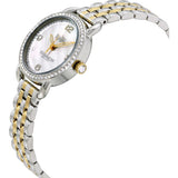 Coach Delancey Mother of Pearl White Dial Two Tone Steel Strap Watch for Women - 14502480
