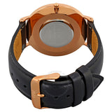 Daniel Wellington Classic Sheffield Black Dial Black Leather Strap Watch For Men - DW00100127