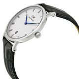 Daniel Wellington Dapper Reading Quartz White Dial Black Leather Strap Watch For Women - DW00100117