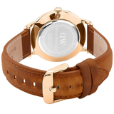 Daniel Wellington Dapper Durham White Dial Brown Leather Strap Watch For Men - DW00100115