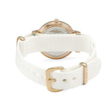 Daniel Wellington Classic Petite Dover Black Dial White NATO Strap Watch For Women - DW00100314