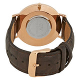 Daniel Wellington Classic York White Dial Brown Leather Strap Watch For Men - DW00100011