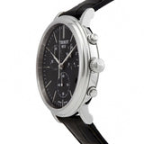 Tissot Carson Premium Chronograph Black Dial Black Leather Strap Watch For Men - T122.417.16.051.00