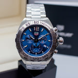 Tag Heuer Formula 1 Chronograph Blue Dial Silver Steel Strap Watch for Men - CAZ101K.BA0842