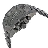 Diesel Mega Chief Chronograph Black Dial Black Steel Strap Watch For Men - DZ4355
