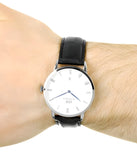 Daniel Wellington Dapper Reading White Dial Black Leather Strap Watch For Men - DW00100108