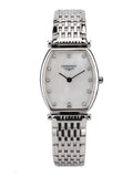 Longines La Grande Classique de Longines Tonneau White Dial Silver Steel Strap Watch for Women - L4.205.4.87.6