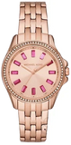 Michael Kors Mini Pilot Quartz Gold Dial Gold Steel Strap Watch For Women - MK7367