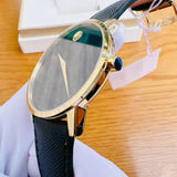 Movado Museum Classic Quartz Black Dial Black Leather Strap Watch for Men - 0607195