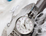 Tissot Chemin Des Tourelles Powermatic 80 Rubies Mother of Pearl Dial Silver Steel Strap Watch For Women - T099.207.11.113.00 Authentic Buy Shop Now