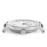 Daniel Wellington Dapper Reading Quartz White Dial Black Leather Strap Watch For Women - DW00100117