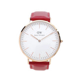 Daniel Wellington Classic Suffolk White Dial Brown Leather Strap Watch For Women - DW00100120