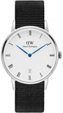 Daniel Wellington Dapper Cornwall White Dial Blue Nylon Strap Watch For Men - DW00100262
