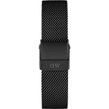 Daniel Wellington Petite Ashfield Black Dial Black Mesh Strap Watch for Women - DW00100307