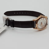 Emporio Armani Classic White Dial Brown Leather Strap Watch For Men - AR9035
