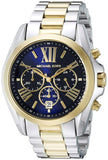 Michael Kors Bradshaw Blue Dial Two Tone Steel Strap Watch for Women - MK5976