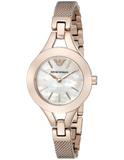 Emporio Armani Chiara Analog White Dial Rose Gold Steel Strap Watch For Women - AR7329