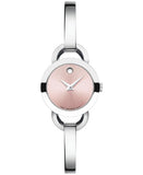 Movado Rondiro 22mm Pink Dial Stainless Steel Watch For Women - 0606797